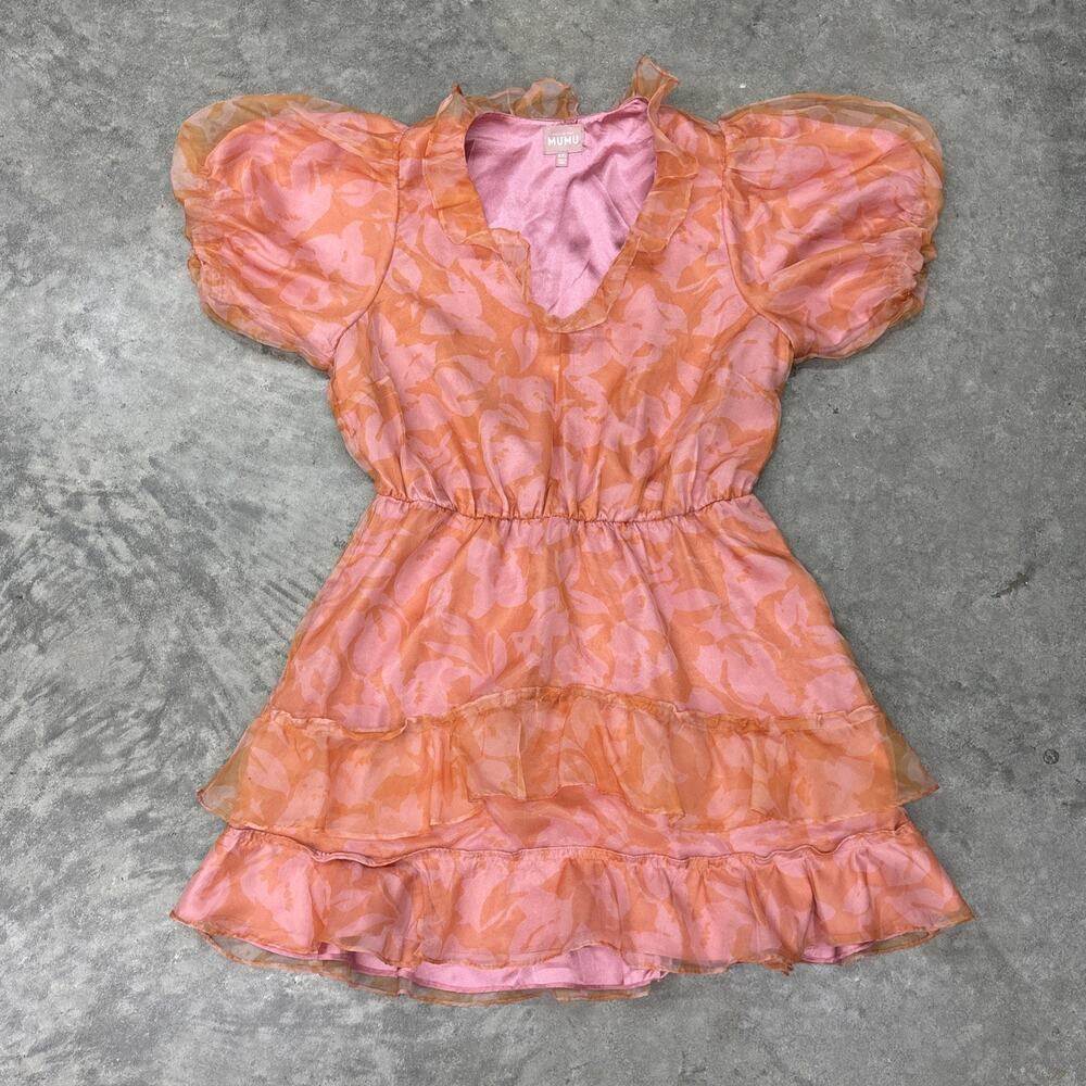 Show Me Your Mumu Jennie Ann Dress XXL Flirty Floral Balloon Ruffle No Belt
